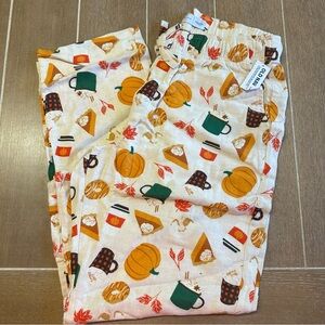 Old Navy Pumpkin and Pie Print sleep pants - Cream and Orange